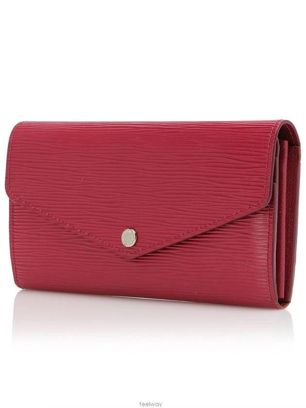 Epi Sarah Wallet Women s Long Fuchsia Red Silver Plate - LOUIS VUITTON - BALAAN 2