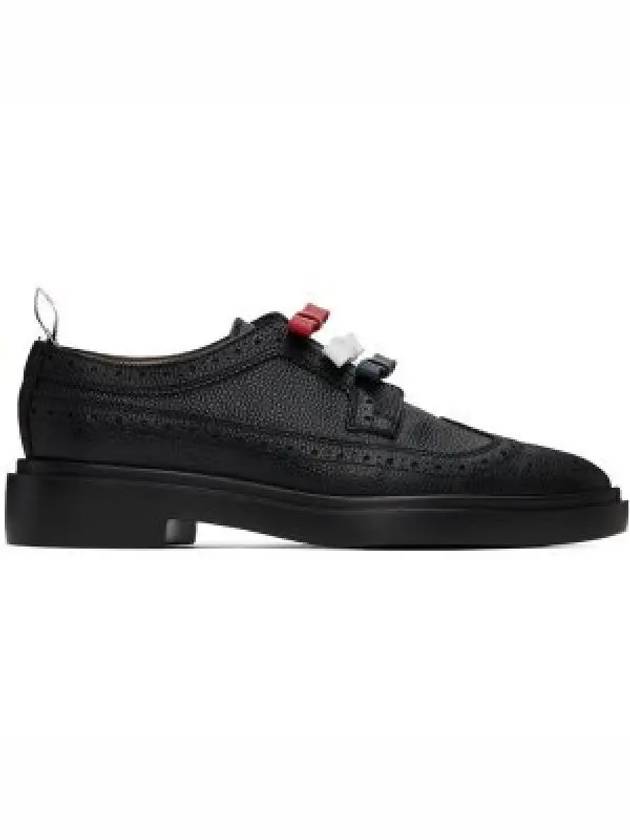 Women's Pebble Grain 3 Bow LongWing Brogue Black - THOM BROWNE - BALAAN 2