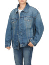 Oversized Denim Jacket Mid Blue - ACNE STUDIOS - BALAAN 6