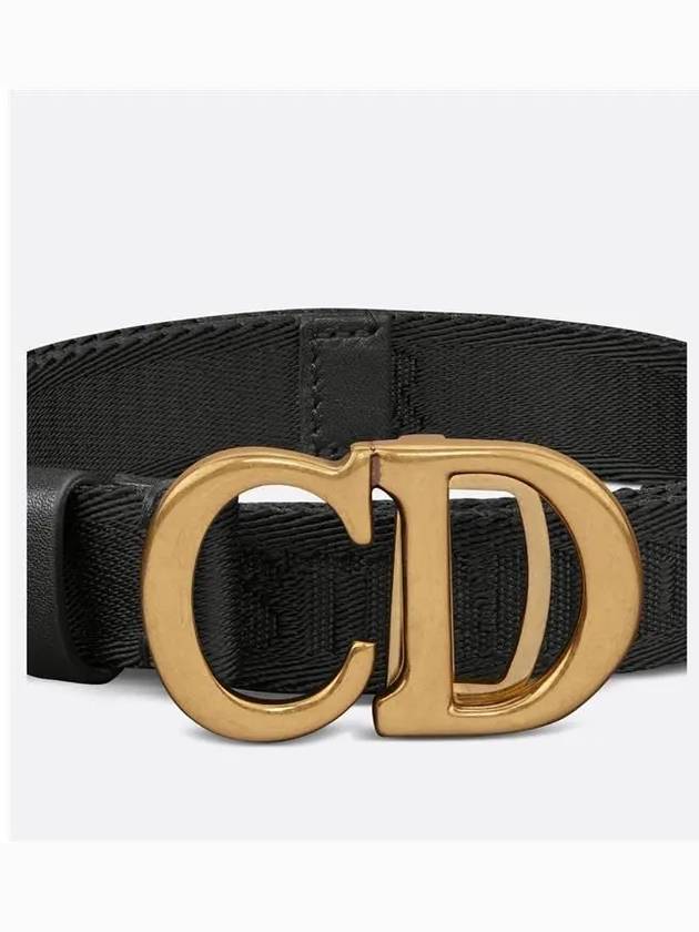 Saddle 20mm Jacquard Belt Black Antique Gold - DIOR - BALAAN.