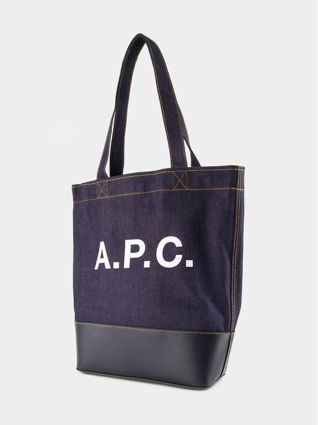 Logo Denim Axelle Tote Bag Navy - A.P.C. - BALAAN 3