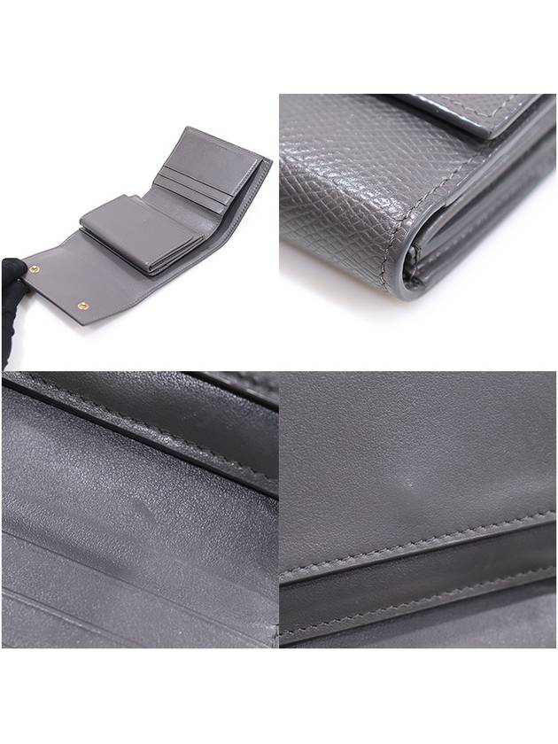 Celine 10B573BEL Gray Grain Calfskin 3 Stage Tri Fold Small Bicycle Wallet - CELINE - BALAAN 6