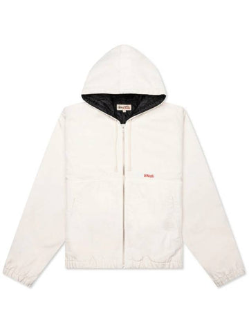 Insulated Canvas Work Zip Up Hoodie Bone - STUSSY - BALAAN 1