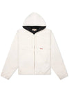 Insulated Canvas Work Zip Up Hoodie Bone - STUSSY - BALAAN 2