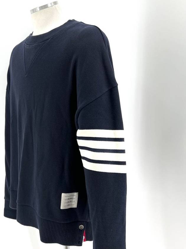 4 line armband loose fit sweatshirt - THOM BROWNE - BALAAN 1