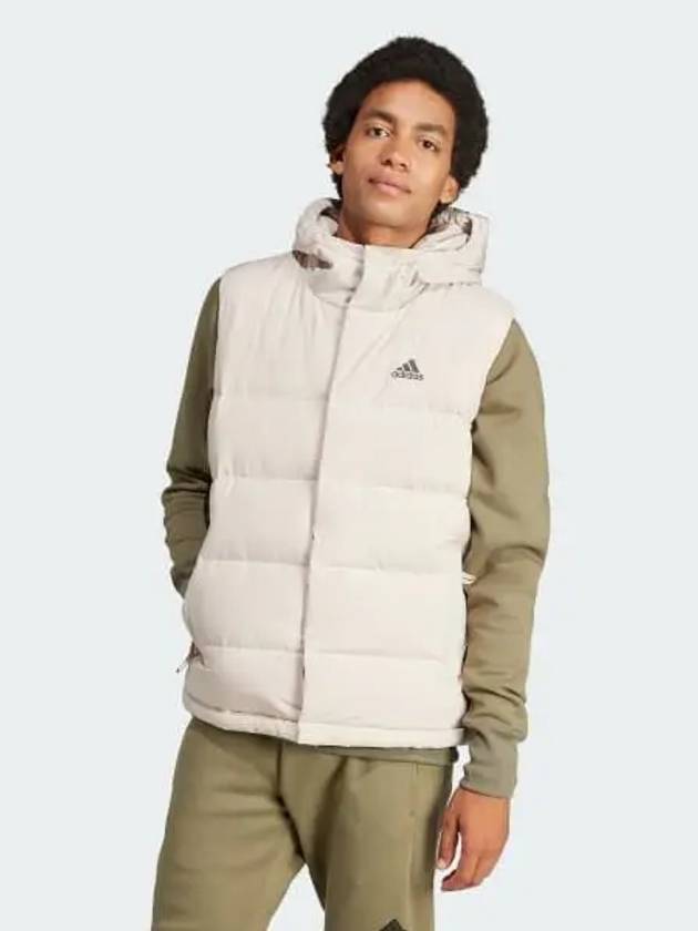 Men's Helionic Hooded Down Vest Ivory - ADIDAS - BALAAN 2