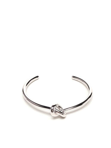 Knot Extra Thin Brass Bracelet Silver - CELINE - BALAAN 1