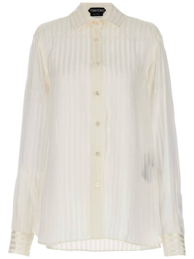 Tom Ford Striped Silk Shirt - TOM FORD - BALAAN 1