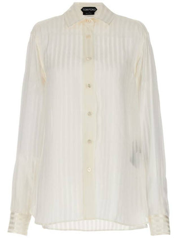 Tom Ford Striped Silk Shirt - TOM FORD - BALAAN 1