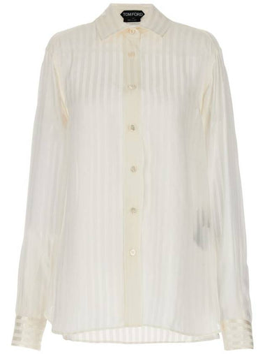 Tom Ford Striped Silk Shirt - TOM FORD - BALAAN 1