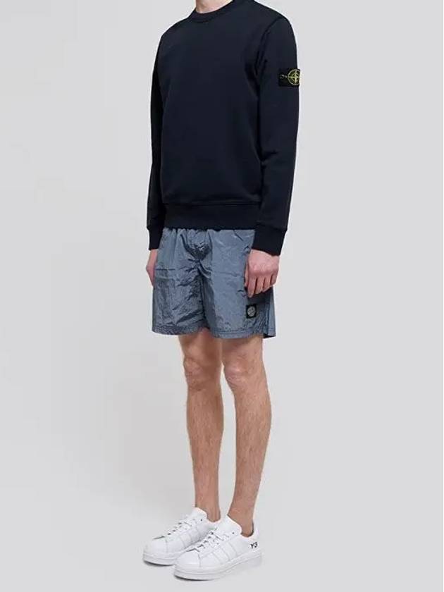 Men's Wappen Patch Sweatshirt Navy - STONE ISLAND - BALAAN 4