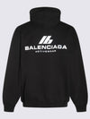 Hooded Sweatshirt 739024 TQVT8 1083 Black - BALENCIAGA - BALAAN 4