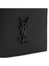 Cassandre  Leather Half Wallet Black - SAINT LAURENT - BALAAN 7