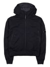 Pro-Tech Ribbed Hooded Jacket Black - CP COMPANY - BALAAN 2