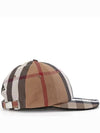 Logo Check Cotton Ball Cap Burch Brown - BURBERRY - BALAAN 3