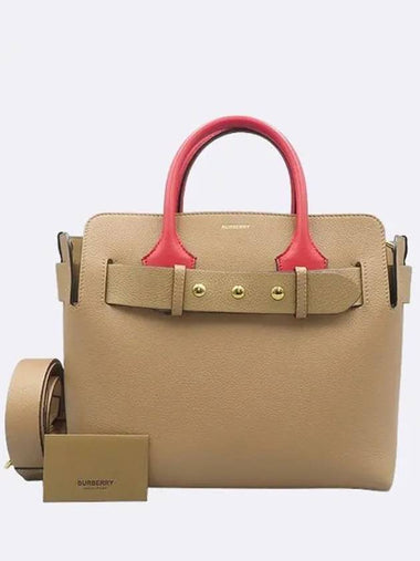 8015870 Light camel leather small belt bag tote shoulder strap 2WAY - BURBERRY - BALAAN 1