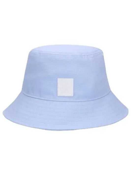 Small Leather Patch Bucket Hat Light Blue - RAF SIMONS - BALAAN 1