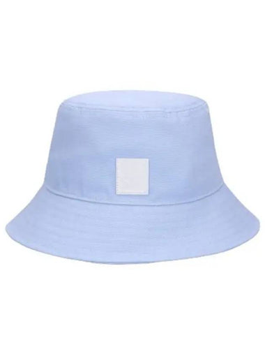 Small Leather Patch Bucket Hat Light Blue - RAF SIMONS - BALAAN 1