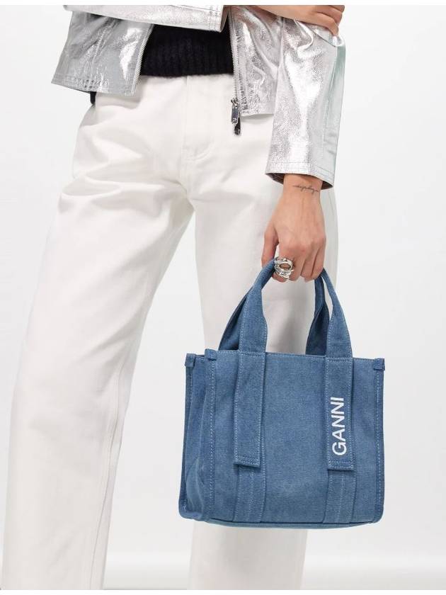 24SS Tech Denim Tote Bag Shoulder Bag - GANNI - BALAAN 8