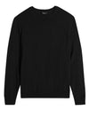 Crew Neck Wool Knit Top Black - THEORY - BALAAN.