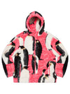 Penguins Hooded Fleece Jacket Pink - SUPREME - BALAAN 1