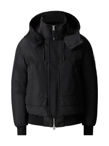 Viggo Classic Hooded Down Bomber Jacket Black - MACKAGE - BALAAN 1