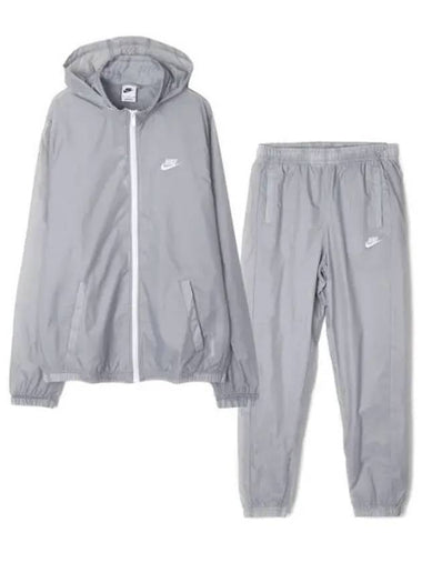 Club Lined Woven Tracksuit Grey - NIKE - BALAAN 1