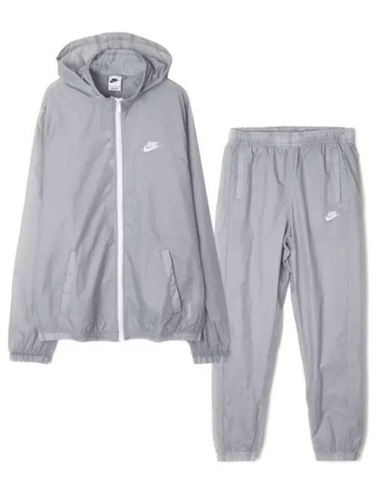 Sportswear Club Lined Woven Tracksuit Gray - NIKE - BALAAN 1