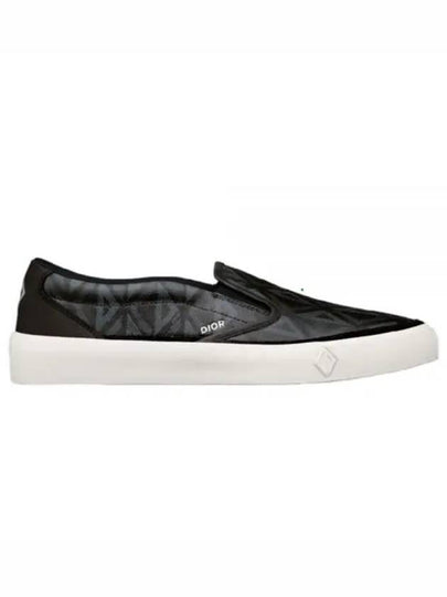 B101 CD Diamond Canvas Smooth Calfskin Sneakers Black - DIOR - BALAAN 2