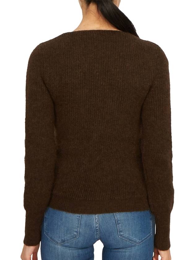 La Maille Pau Asymmetric Cardigan Dark Brown - JACQUEMUS - BALAAN 7