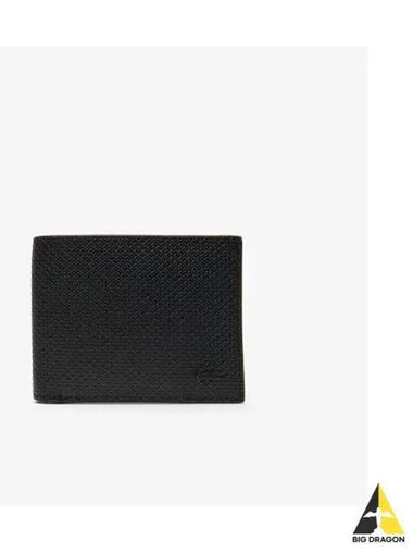 Men s CHANTACO Half Wallet Black - LACOSTE - BALAAN 1