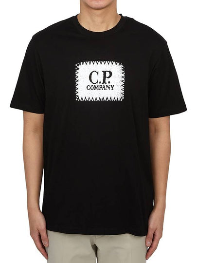 Logo Label Short Sleeve T-Shirt Black - CP COMPANY - BALAAN 2