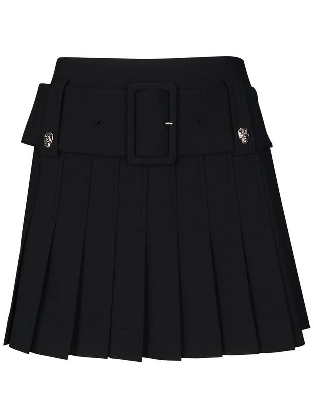 Skull Big Buckle Pleated Skirt BK - PASSARDI - BALAAN 2