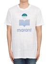 Karman Logo Linen Short Sleeve T-Shirt White - ISABEL MARANT - BALAAN 2