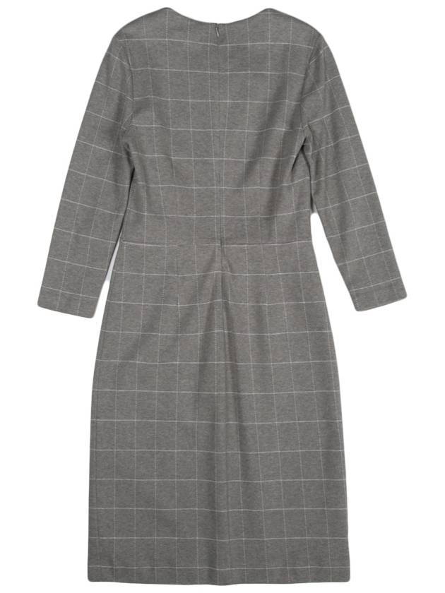 S02284J0 Gray Cotton Check Dress - PESERICO - BALAAN 4