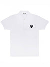 Heart Wappen Short Sleeve Polo Shirt White - COMME DES GARCONS PLAY - BALAAN 2