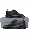 Men's Three Stripes Tab Classic Leather Brogue Brown - THOM BROWNE - BALAAN 11