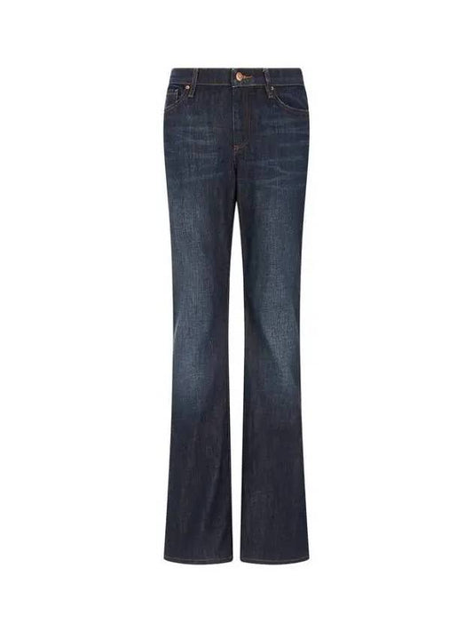 Women s color combination stitched flare leg jeans dark indigo 270117 - ARMANI EXCHANGE - BALAAN 1