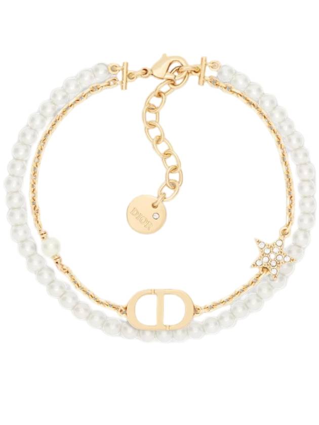 Petit CD Resin Pearls Bracelet Gold - DIOR - BALAAN 1