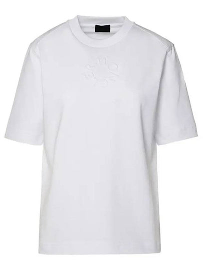 Embossed Logo Short Sleeve T-Shirt White - MONCLER - BALAAN 2