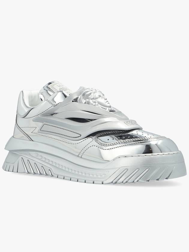 Odyssey Metallic Low Top Sneakers Silver - VERSACE - BALAAN 5