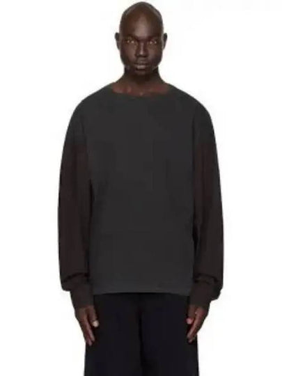 Cotton Long Sleeve T-Shirt Anthracite - MAISON MARGIELA - BALAAN 2