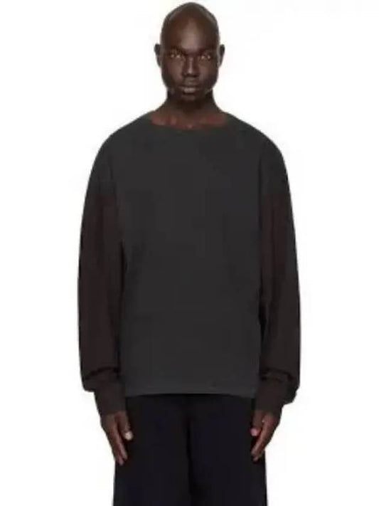 Cotton Long Sleeve T-Shirt Anthracite - MAISON MARGIELA - BALAAN 2