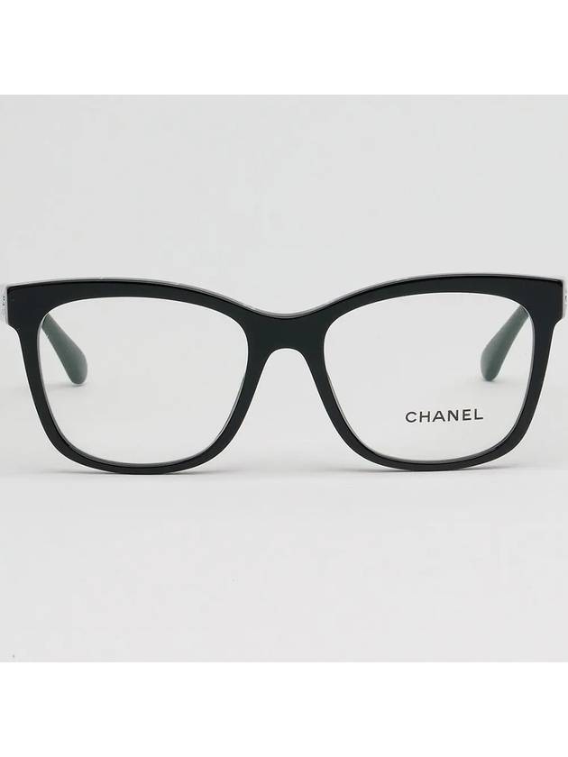 Eyewear Logo Temple Square Eyeglasses Black - CHANEL - BALAAN 4