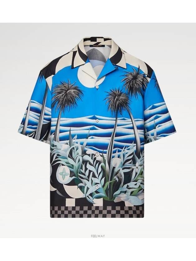 1AFQYH printed short sleeved cotton shirt - LOUIS VUITTON - BALAAN 3