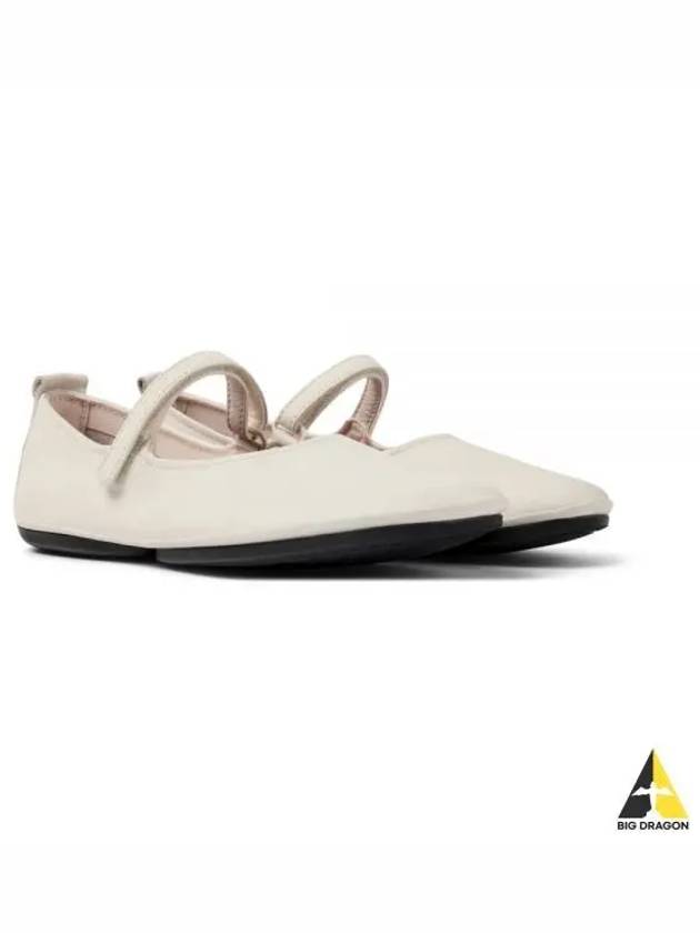 Right Leather Mary Jane Flat Shoes White - CAMPER - BALAAN 2