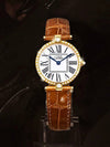 Bentham Black Roman Dial Women s Diamond Watch - CARTIER - BALAAN 10