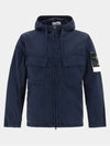 Cotton Twill Stretch Hooded Jacket Navy - STONE ISLAND - BALAAN 2