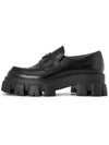 Monolith Brushed Leather Loafers Black - PRADA - BALAAN 5