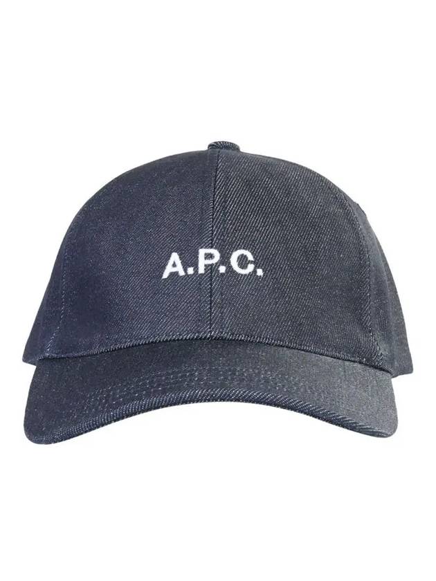 Charlie Embroidered Logo denim ball cap indigo - A.P.C. - BALAAN 1